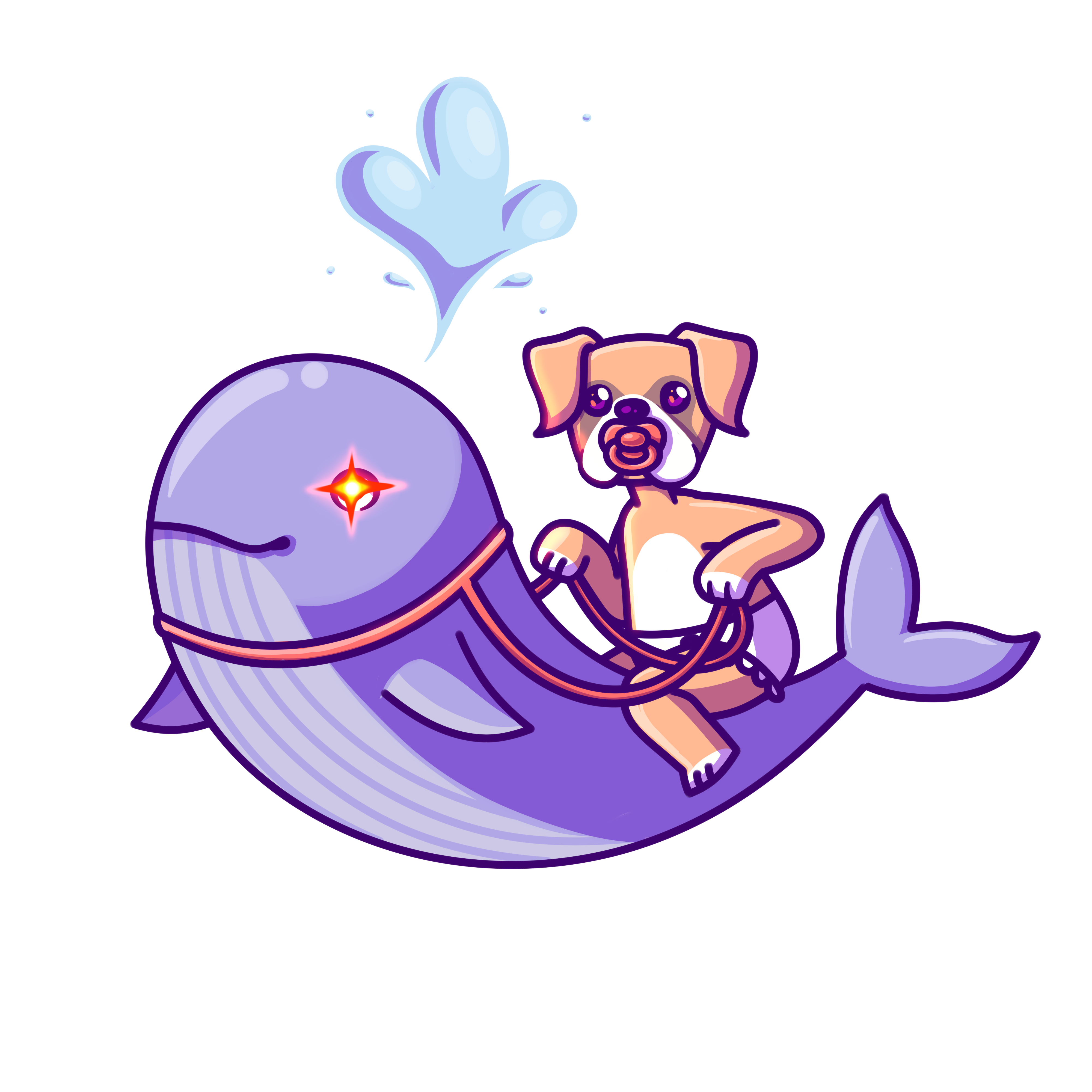 Baby Boxer on a whale